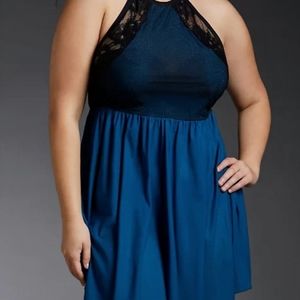 NEW 2 Torrid Size 2 MAGENTA Mesh Halter Babydoll